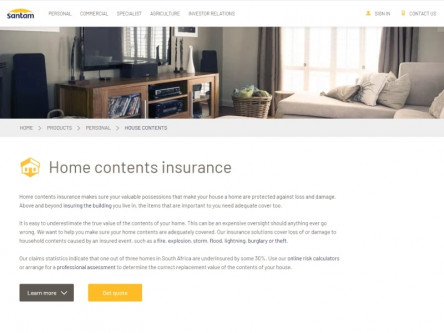 Santam Home Contents Insurance | InsurancePlus